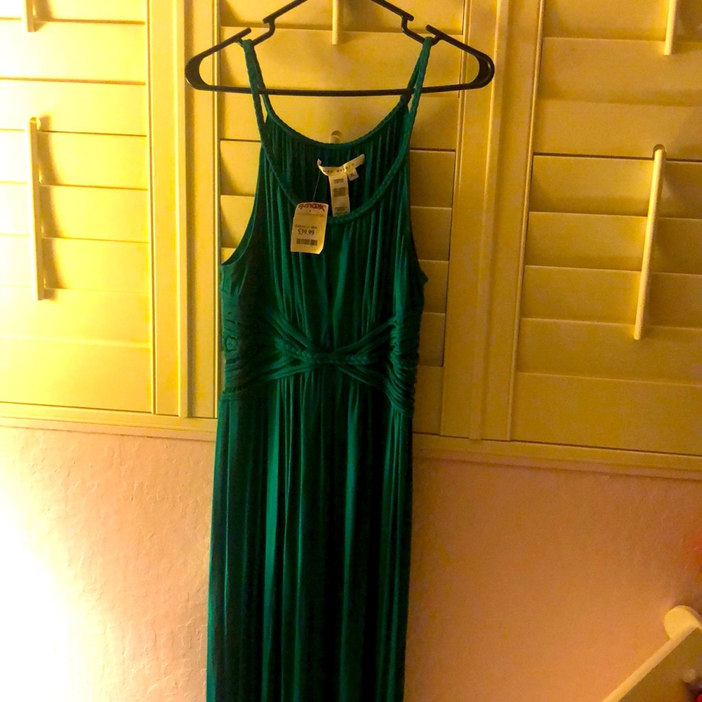 NWT green maxi dress XL
